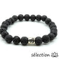 bracelet astro capricorne pierre de lave 8mm 20cm selection-zen