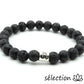 bracelet astro lion pierre de lave 8mm 20cm selection-zen