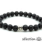 bracelet astro taureau pierre de lave 8mm 20cm selection-zen