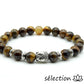 bracelet bouddha argenté oeil de tigre jaune 8mm 19cm selection-zen