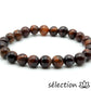 bracelet oeil de tigre rouge 8mm 19cm selection-zen