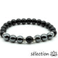 bracelet onyx noir brillant et hématite 8mm 18cm selection-zen