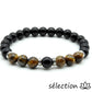bracelet onyx noir brillant et oeil de tigre jaune 8mm 19cm selection-zen