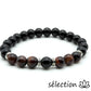 bracelet onyx noir brillant et oeil de tigre rouge 8mm 18cm selection-zen