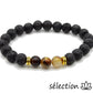 bracelet 8mm agate marron et pierre de lave selection-zen
