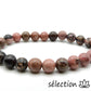 bracelet 8mm rhodonite 19cm selection-zen