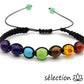 bracelet shamballa 8mm 7 chakras selection-zen