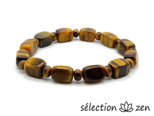 bracelet duo oeil de tigre jaune selection-zen