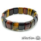 bracelet large oeil de tigre jaune rouge et bleu selection-zen