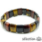 selection zen bracelet large mix oeil de tigre rouge bleu jaune 