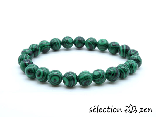 bracelet malachite 8mm selection-zen