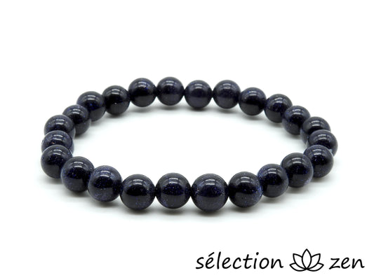 bracelet pierre de sable bleu 8mm selection-zen