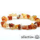 bracelet agate rouge 17cm pierres irrégulières selection-zen