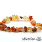 selection-zen bracelet pierres irrégulières agate rouge 17cm