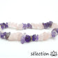 bracelet pierres irrégulières quartz rose améthyste 16cm 18cm 19cm selection zen