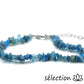 bracelet réglable argenté pierres irrégulières apatite selection-zen