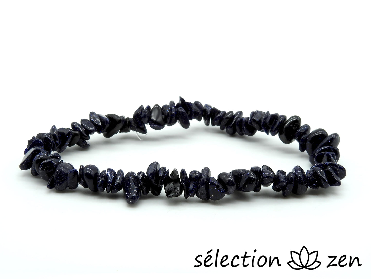 bracelet pierre de sable bleu 17cm selection-zen