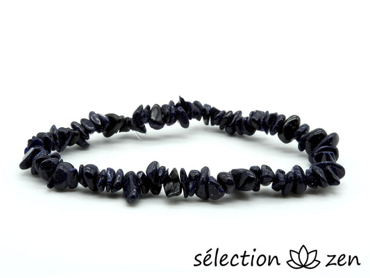 bracelet pierre de sable bleu 17cm selection-zen