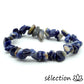 selection-zen bracelet pierres irrégulières 16cm sodalite