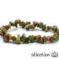 bracelet pierres irrégulières unakite 16cm selection-zen