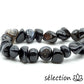 bracelet pierres roulées 10mm agate noire 18cm selection-zen