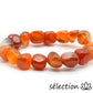 bracelet pierres roulées 10mm agate rouge 17cm selection-zen