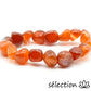 selection-zen bracelet pierres roulées 10mm agate rouge 17cm 
