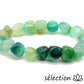 selection zen bracelet agate vert clair pierres roulées 10mm