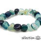 selection zen bracelet agate vert foncé 10mm pierres roulées