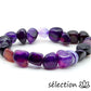 bracelet pierres roulées 10mm agate violette 18cm selection-zen