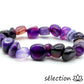 selection-zen bracelet pierres roulées 10mm agate violette 18cm