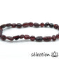 bracelet pierres roulées grenat 6mm 18cm selection zen