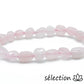 bracelet quartz rose 8mm pierres roulées 19cm selection-zen
