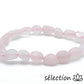 selection-zen bracelet pierres irrégulières quartz rose 8mm 19cm