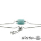 selection zen bracelet réglable argenté amazonite