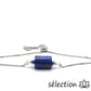 bracelet réglable argenté lapis lazuli selection zen