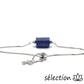 sélection zen bracelet réglable argenté lapis lazuli 