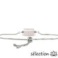 selection zen bracelet quartz rose réglable argenté
