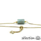 selection zen bracelet réglable doré amazonite 