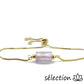bracelet réglable doré améthyste selection-zen