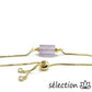selection zen bracelet réglable doré améthyste