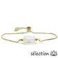 bracelet réglable doré cristal de roche selection zen