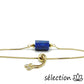 selection-zen bracelet réglable doré lapis lazuli