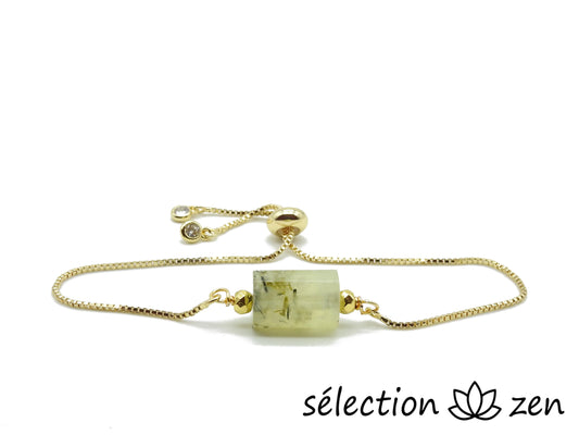 bracelet réglable doré prehnite selection-zen