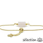 quartz rose bracelet réglable doré selection zen