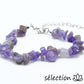 bracelet améthyste réglable argenté pierres irrégulières selection-zen
