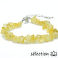 bracelet citrine réglable argenté pierres irrégulières selection-zen