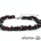 bracelet réglable argenté pierres irrégulières réglables grenat selection zen