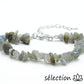 bracelet réglable argenté pierres irrégulières labradorite selection-zen