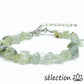 bracelet prehnite réglable argenté pierres irrégulières selection zen